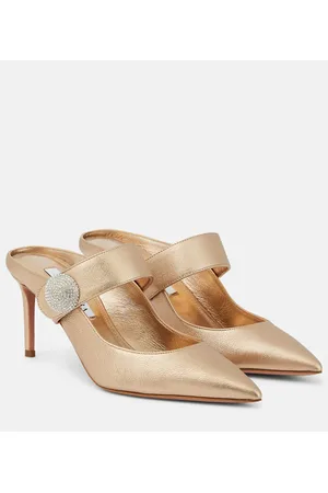 Aquazzura Crystal Macaron 75 embellished mules