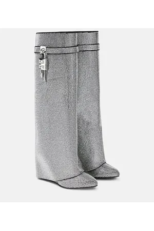 Givenchy Shark Lock Strass knee-high boots