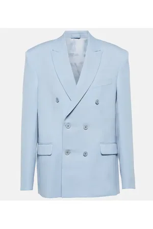 WARDROBE.NYC Double-breasted wool twill blazer