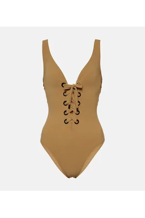 Karla Colletto Lucy lace-up swimsuit
