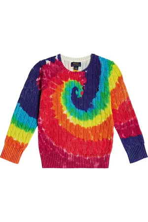 Ralph Lauren Tie-dye cable-knit cotton sweater
