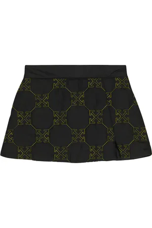 OFF-WHITE Logo embroidered skirt