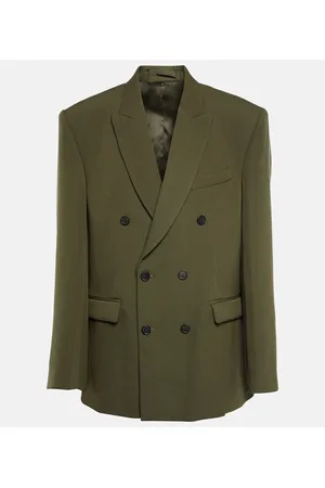 WARDROBE.NYC Double-breasted virgin wool blazer