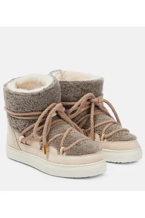 INUIKII Sneaker Classic shearling and leather ankle boots