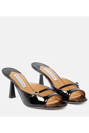 Aquazzura Soul Sister 75 patent leather mules