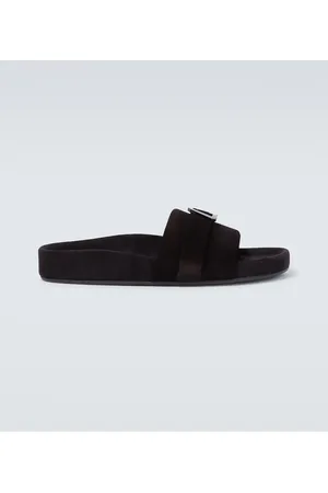 Christian Louboutin Varsimule Bizz logo suede slides