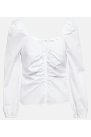 VERONICA BEARD Puff-sleeve cotton top