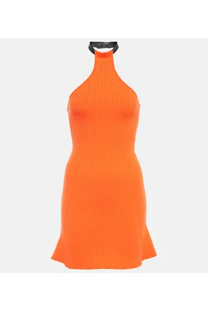 Courrèges CourrÃ¨ges Ribbed-knit halterneck minidress