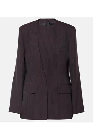 Victoria Beckham Herringbone chalk stripe blazer