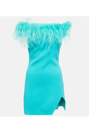 GIUSEPPE DI MORABITO Feather-trimmed minidress