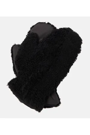 YVES SALOMON Shearling-trimmed mittens