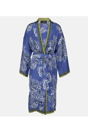 Etro Printed silk twill robe