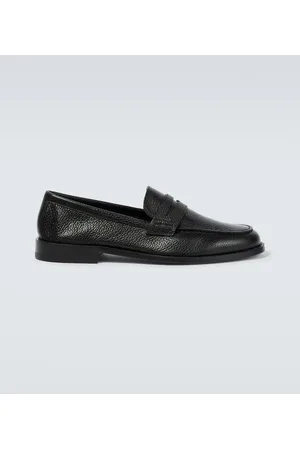 Manolo Blahnik Perry leather penny loafers