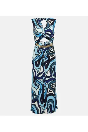 Rebecca Vallance Mira printed cutout midi dress