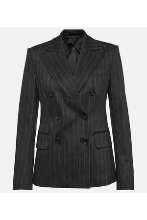 Max Mara Ofride double-breasted pinstriped blazer