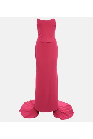 GIUSEPPE DI MORABITO Strapless crÃªpe gown