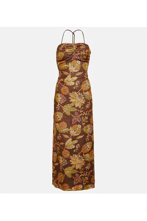 SIR Josefina floral linen midi dress