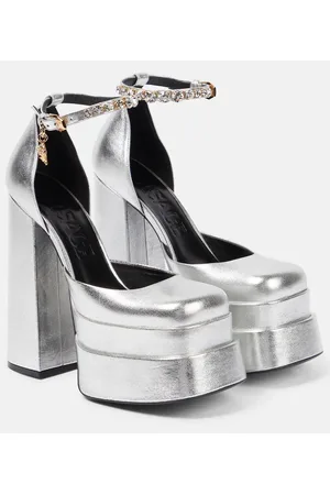 VERSACE Medusa Aevitas leather platform pumps