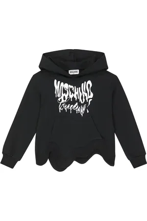 Moschino Printed cotton jersey hoodie