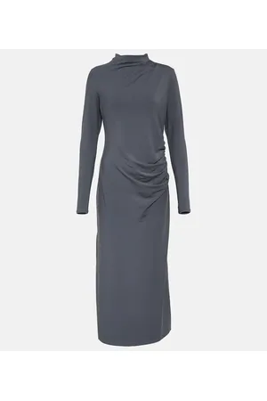 Vince Ruched jersey midi dress