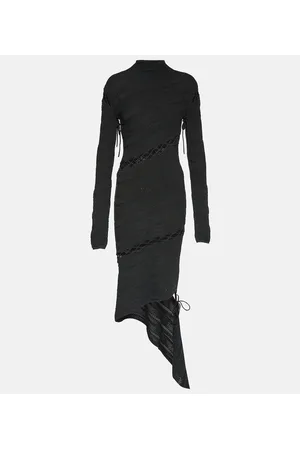 DION LEE Asymmetric pointelle minidress
