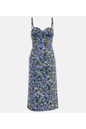 Carolina Herrera Floral cotton-blend midi dress