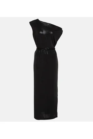 Norma Kamali Draped lamÃ© midi dress