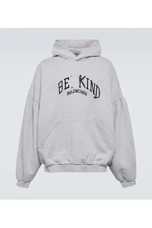 Balenciaga Printed cotton fleece hoodie
