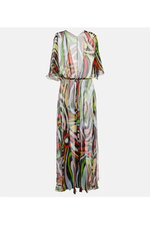 Puccini Marmo silk beach cover-up