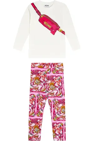 Moschino Printed cotton-blend top and leggings set