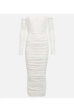ALEX PERRY Sterling off-shoulder midi dress