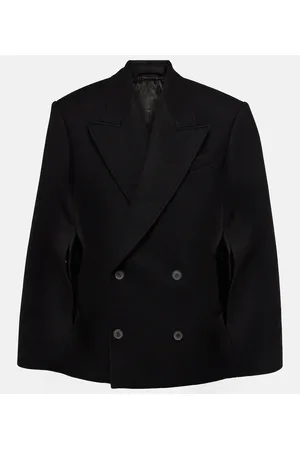 WARDROBE.NYC Double-breasted cropped virgin wool cape