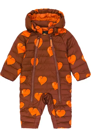 Mini Rodini Baby Hearts printed snowsuit