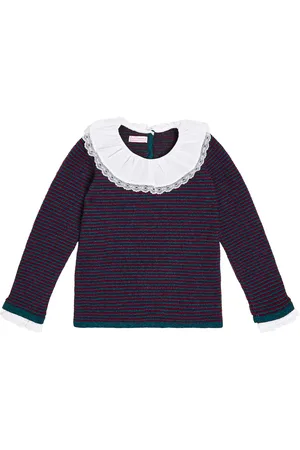 La Coqueta Savannah striped wool-blend sweater
