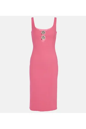 BLUMARINE Embellished cutout jersey midi dress