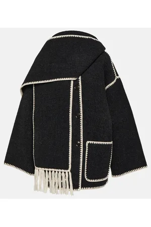 Totême Embroidered wool-blend scarf jacket
