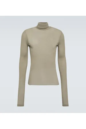 Ami Turtleneck ribbed-knit top