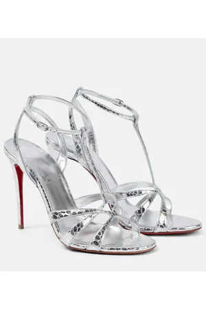 Christian Louboutin Tangueva 100 metallic leather sandals