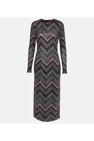 Missoni Zig Zag sequined midi dress