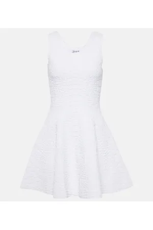 Alaïa AlaÃ¯a Croc-effect knitted minidress