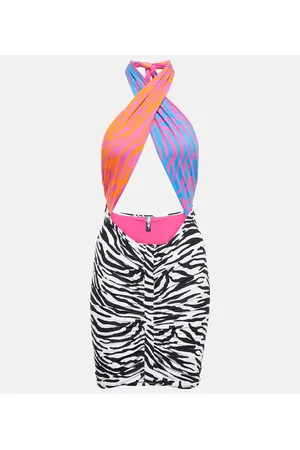 Reina Olga Stallion animal print minidress