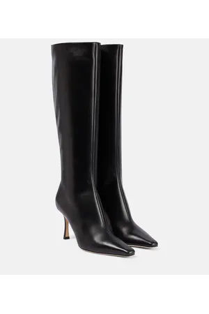 Jimmy Choo Agathe 85 leather knee-high boots