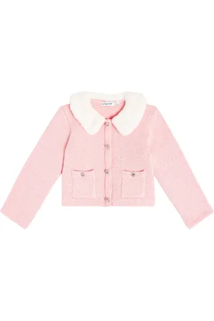 Self-Portrait Faux fur-trimmed cardigan