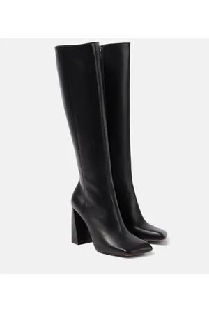 Amina Muaddi Marine 95 nappa leather knee-high boots