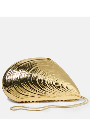 Simkhai Bridget metal shell clutch