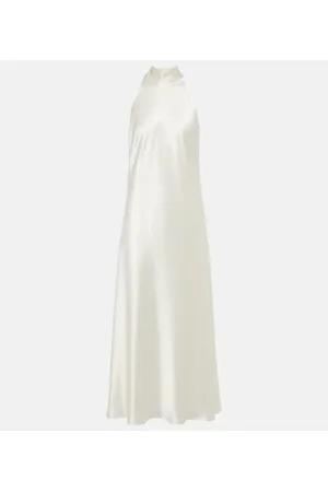 GALVAN Bridal Cova satin midi dress