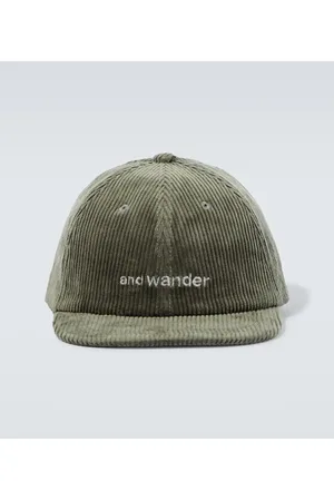 and wander Embroidered cotton corduroy cap