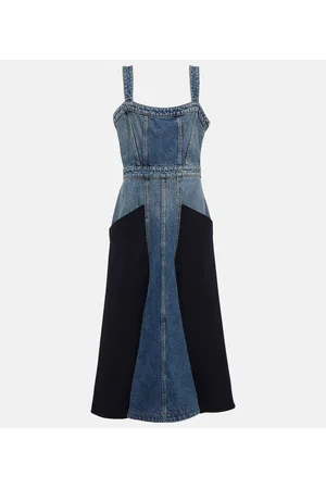 Chloé ChloÃ© Paneled denim midi dress