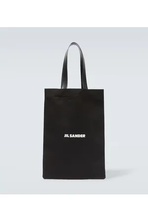 Jil Sander Logo cotton canvas tote bag