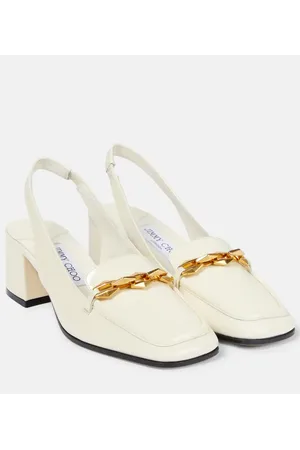 Jimmy Choo Diamond Tilda 45 patent leather slingback pumps